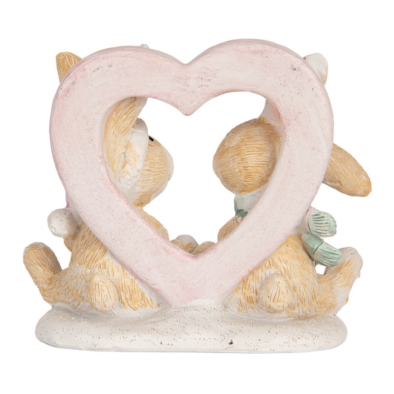 Clayre & Eef Decorative Figurine Rabbit 11x6x9 cm Brown Plastic