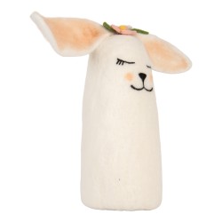 Clayre & Eef Decoration Mouse 23x10x23 cm White Felt