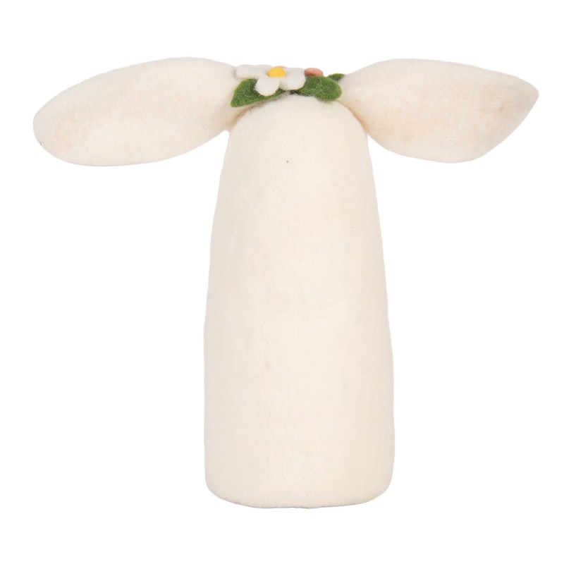 Clayre & Eef Decoration Mouse 23x10x23 cm White Felt