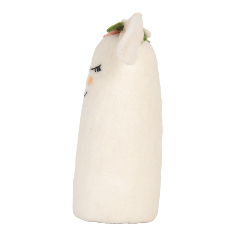 Clayre & Eef Decoration Mouse 23x10x23 cm White Felt