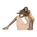 Clayre & Eef Decorative Figurine Woman 23x9x16 cm Gold colored Plastic