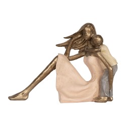 Clayre & Eef Decorative Figurine Woman 23x9x16 cm Gold colored Plastic
