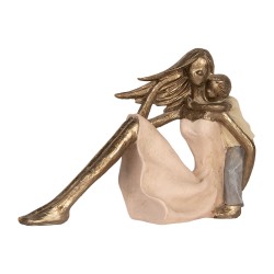 Clayre & Eef Decorative Figurine Woman 23x9x16 cm Gold colored Plastic