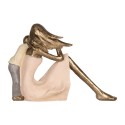 Clayre & Eef Decorative Figurine Woman 23x9x16 cm Gold colored Plastic