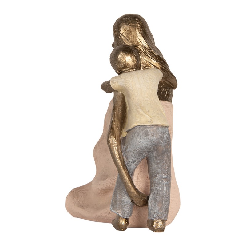 Clayre & Eef Decorative Figurine Woman 23x9x16 cm Gold colored Plastic