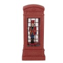 Clayre & Eef Christmas Decoration with LED Lighting and Music 9x9x21 cm Red Plastic
