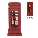 Clayre & Eef Christmas Decoration with LED Lighting and Music 9x9x21 cm Red Plastic