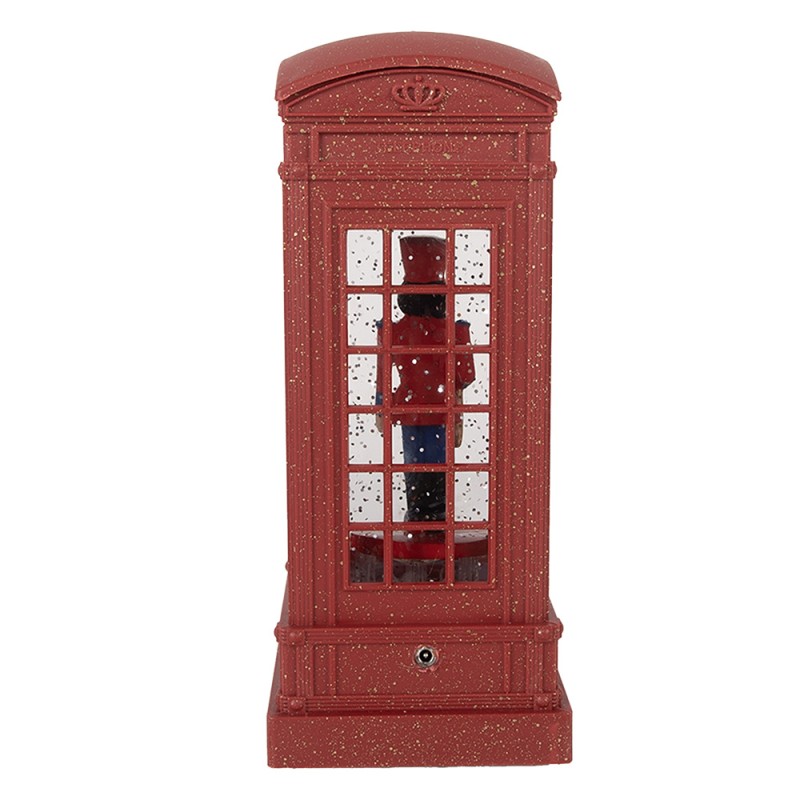 Clayre & Eef Christmas Decoration with LED Lighting and Music 9x9x21 cm Red Plastic