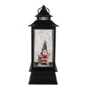 Clayre & Eef Christmas Decoration with LED Lighting and Music 10x10x28 cm Black Plastic