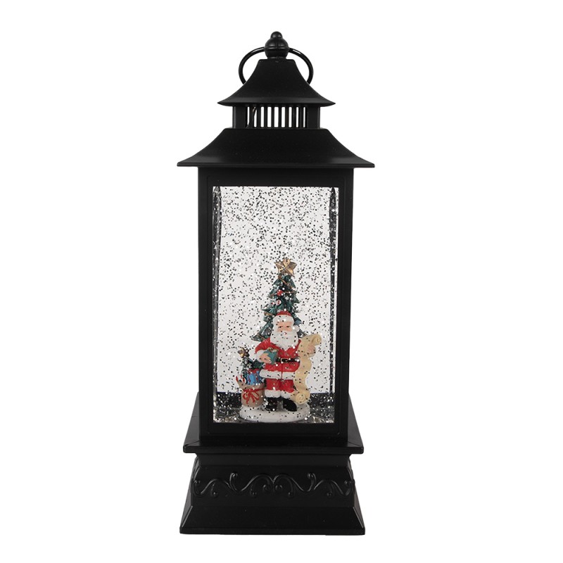 Clayre & Eef Christmas Decoration with LED Lighting and Music 10x10x28 cm Black Plastic
