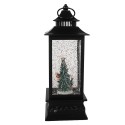 Clayre & Eef Christmas Decoration with LED Lighting and Music 10x10x28 cm Black Plastic