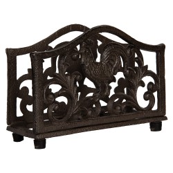 Clayre & Eef Napkin Holder 17x6x12 cm Brown Metal
