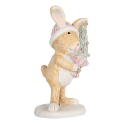 Clayre & Eef Decorative Figurine Rabbit 5x5x10 cm Brown Plastic