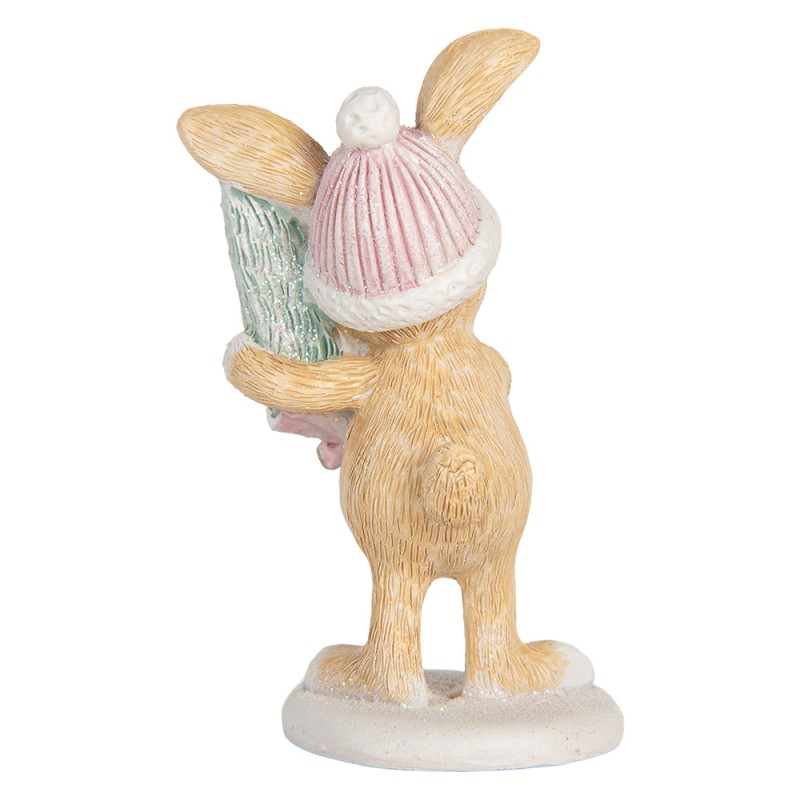 Clayre & Eef Decorative Figurine Rabbit 5x5x10 cm Brown Plastic