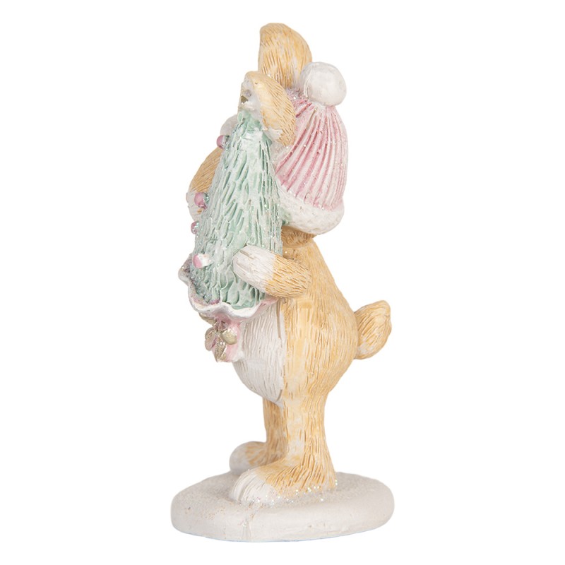 Clayre & Eef Decorative Figurine Rabbit 5x5x10 cm Brown Plastic