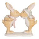 Clayre & Eef Decorative Figurine Rabbit 10x5x10 cm Brown Plastic