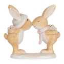 Clayre & Eef Decorative Figurine Rabbit 10x5x10 cm Brown Plastic