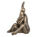 Clayre & Eef Decorative Figurine 11x10x15 cm Silver colored Plastic