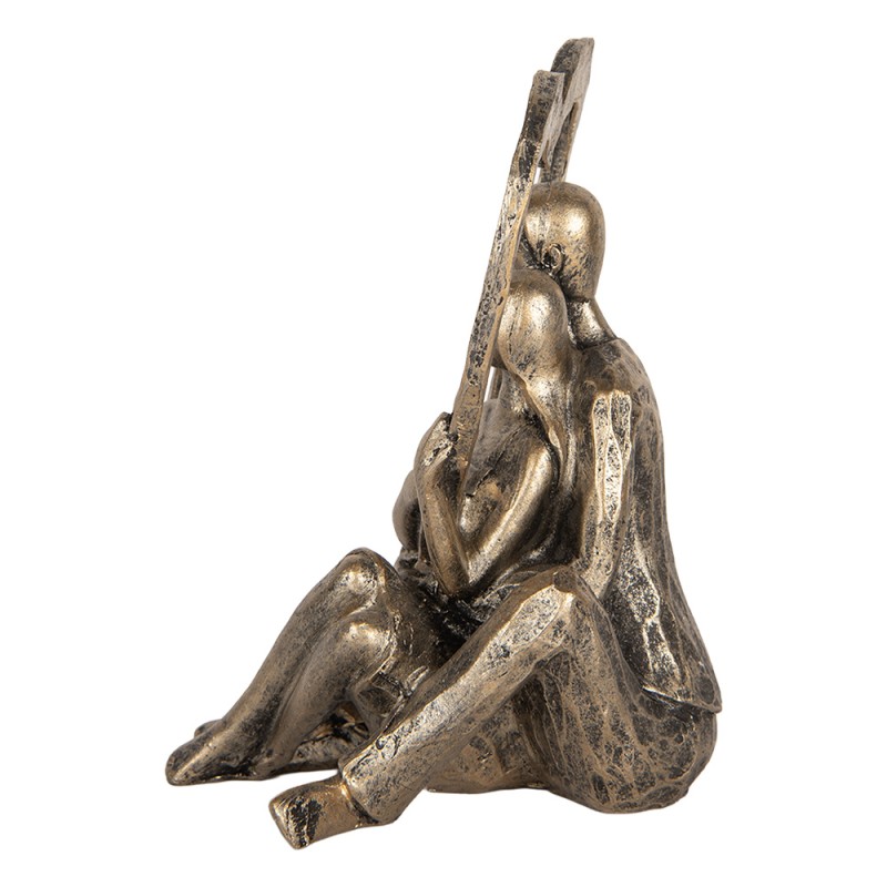 Clayre & Eef Decorative Figurine 11x10x15 cm Silver colored Plastic