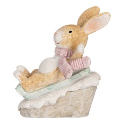 Clayre & Eef Decorative Figurine Rabbit 8x6x9 cm Brown Plastic