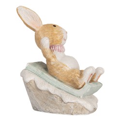 Clayre & Eef Decorative Figurine Rabbit 8x6x9 cm Brown Plastic