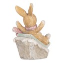 Clayre & Eef Decorative Figurine Rabbit 8x6x9 cm Brown Plastic