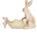 Clayre & Eef Decorative Figurine Rabbit 29x14x26 cm Beige Plastic