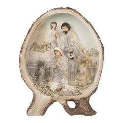 Clayre & Eef Christmas Decoration Figurine Nativity Scene 14x5x19 cm Beige Plastic