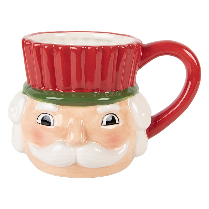 Clayre & Eef Tazza Schiaccianoci 350 ml Rosso Ceramica