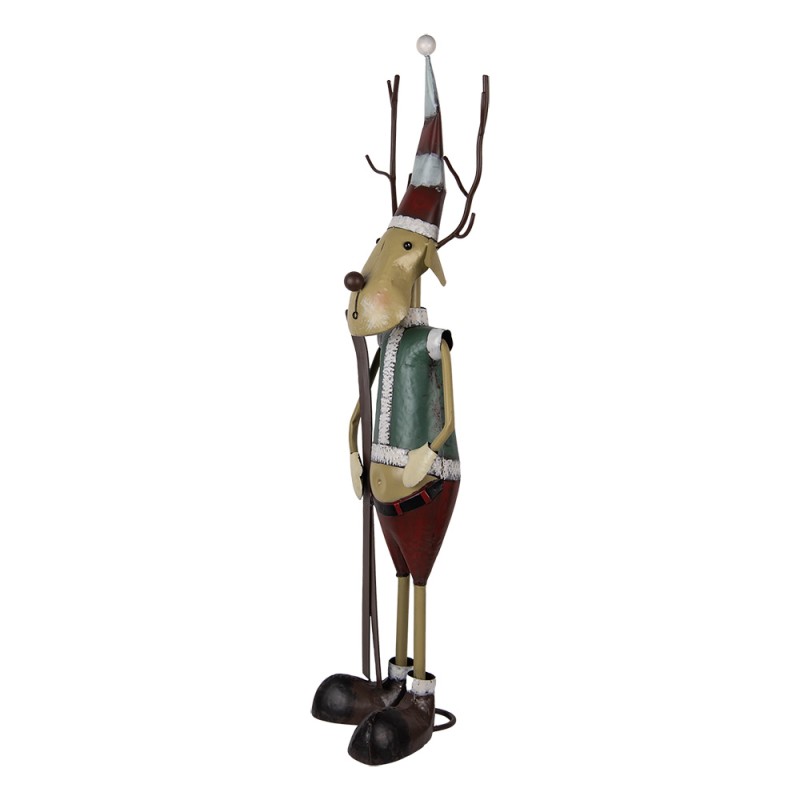 Clayre & Eef Figur Hirsch 48x28x126 cm Beige Metall