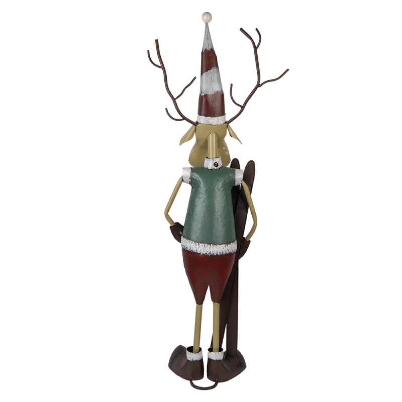 Clayre & Eef Figur Hirsch 48x28x126 cm Beige Metall