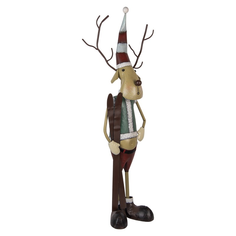 Clayre & Eef Figur Hirsch 48x28x126 cm Beige Metall