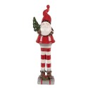 Clayre & Eef Décoration de Noël Image Père Noël 30 cm Rouge Blanc Céramique