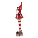 Clayre & Eef Décoration de Noël Image Père Noël 30 cm Rouge Blanc Céramique