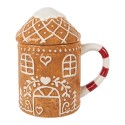Clayre & Eef Tasse Lebkuchenhaus 450 ml Braun Keramik