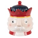 Clayre & Eef Barattolo di stoccaggio Schiaccianoci Ø 16x19 cm Rosso Ceramica