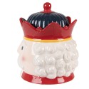 Clayre & Eef Barattolo di stoccaggio Schiaccianoci Ø 16x19 cm Rosso Ceramica
