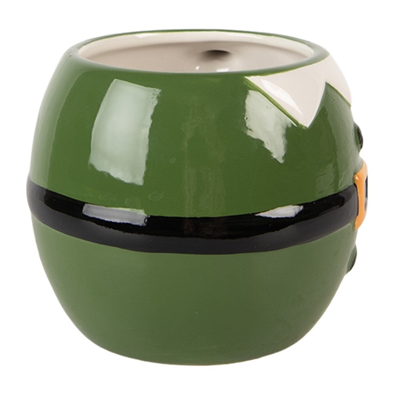 Clayre & Eef Tasse Weihnachtsmann 450 ml Grün Keramik