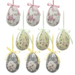 Clayre & Eef Ciondolo di Pasqua Uovo Ø 5x8 cm Multi Plastica