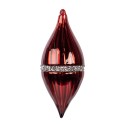 Clayre & Eef Boule de Noël Ø 8x18 cm Rouge Verre