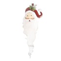 Clayre & Eef Decorazione murale Babbo Natale 30x10x79 cm Bianco Rosso Metallo