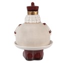 Clayre & Eef Decoratie schaal Notenkraker Ø 17x25 cm Beige Keramiek