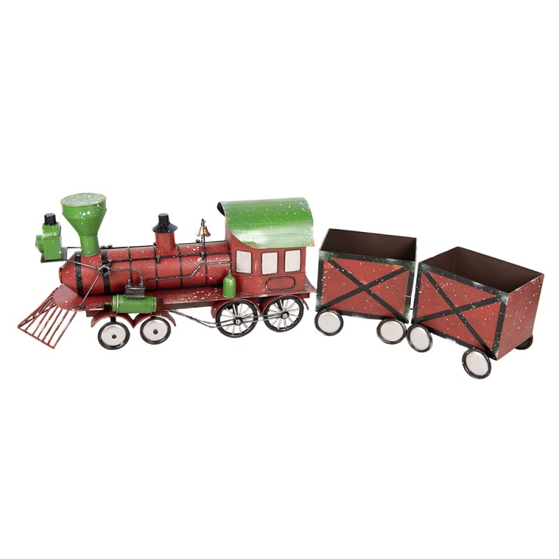 Clayre & Eef Décoration de Noël Image Train 168x30x46 cm Rouge Métal