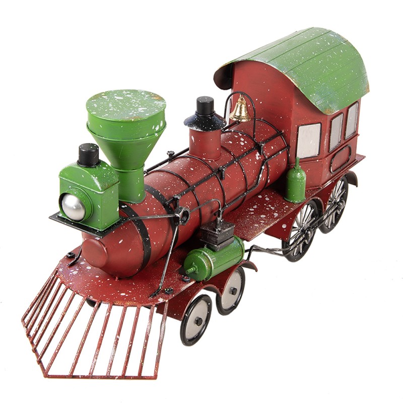 Clayre & Eef Décoration de Noël Image Train 168x30x46 cm Rouge Métal