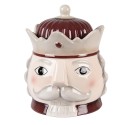 Clayre & Eef Pot de stockage Casse-noisette Ø 16x19 cm Beige Céramique