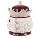 Clayre & Eef Pot de stockage Casse-noisette Ø 16x19 cm Beige Céramique