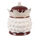 Clayre & Eef Pot de stockage Casse-noisette Ø 16x19 cm Beige Céramique