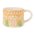 Clayre & Eef Tea for One Casa di pan di zenzero 550 ml / 450 ml Marrone Ceramica