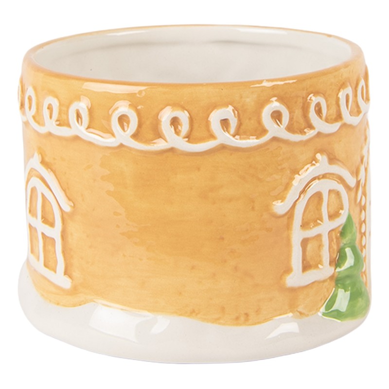 Clayre & Eef Tea for One Casa di pan di zenzero 550 ml / 450 ml Marrone Ceramica