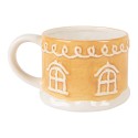 Clayre & Eef Tea for One Casa di pan di zenzero 550 ml / 450 ml Marrone Ceramica